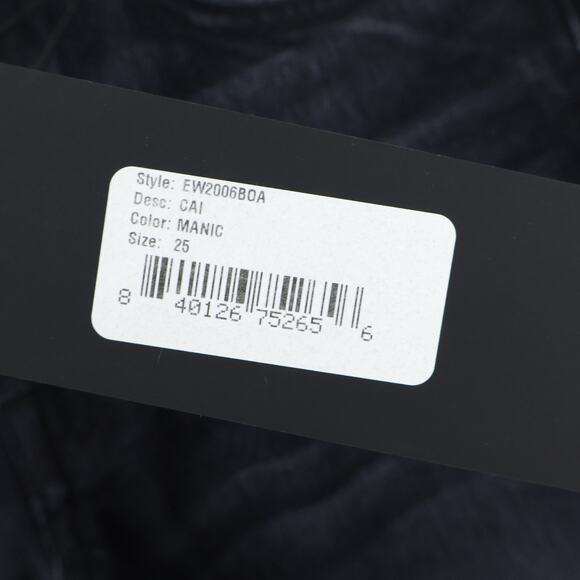 NWT Edwin Cai Straight Leg Loose Ripped Button Fly Jeans In Manic Black Size 25 - Picture 7 of 7